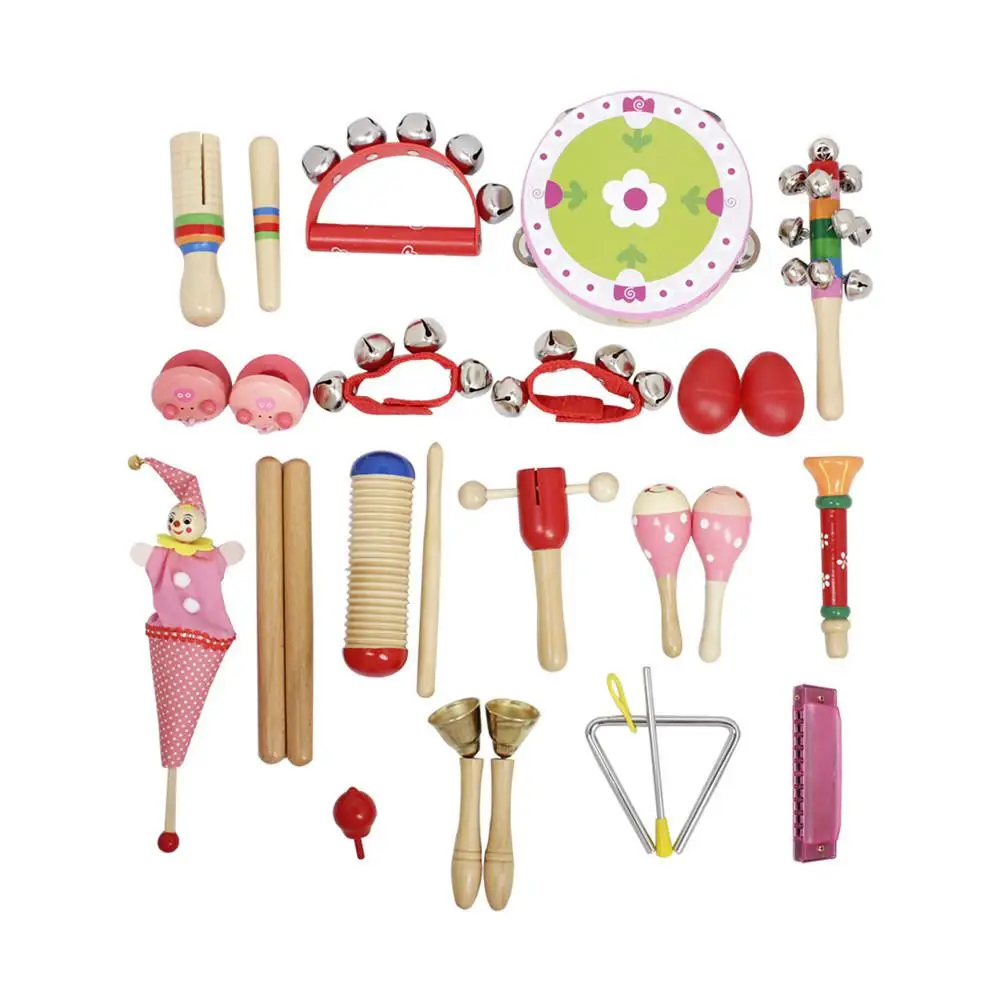 

22-Piece Set Musical Instruments Girls Early Education Enlightenment Instrument for Children Hands Sensing Practice