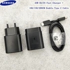 Оригинальный супер быстрый зарядный адаптер Samsung Galaxy Note 10 20 Plus 25 Вт PD 11, 52 м USB C к кабелю типа C для A51 A71 S20 FE M51