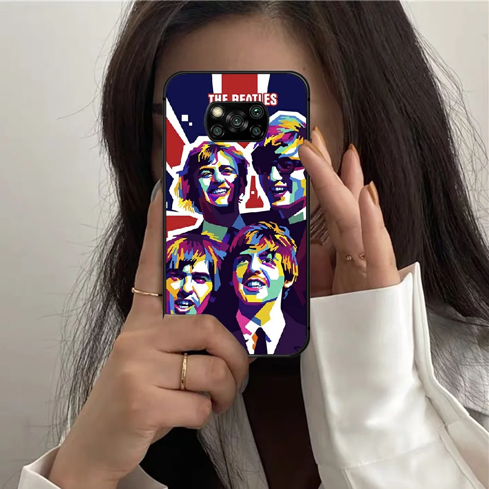 

Band Beatle Phone Case For XIAOMI MI 8 9 SE Note 10 T Pro Lite Max 2 Poco X A 3 black Coque Luxury Shell Painting Etui Silicone