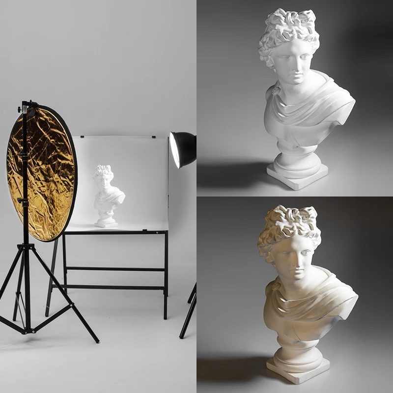 Круглый отражатель для фотосъемки 2 в 1 золотисветильник и серебристый цвета |