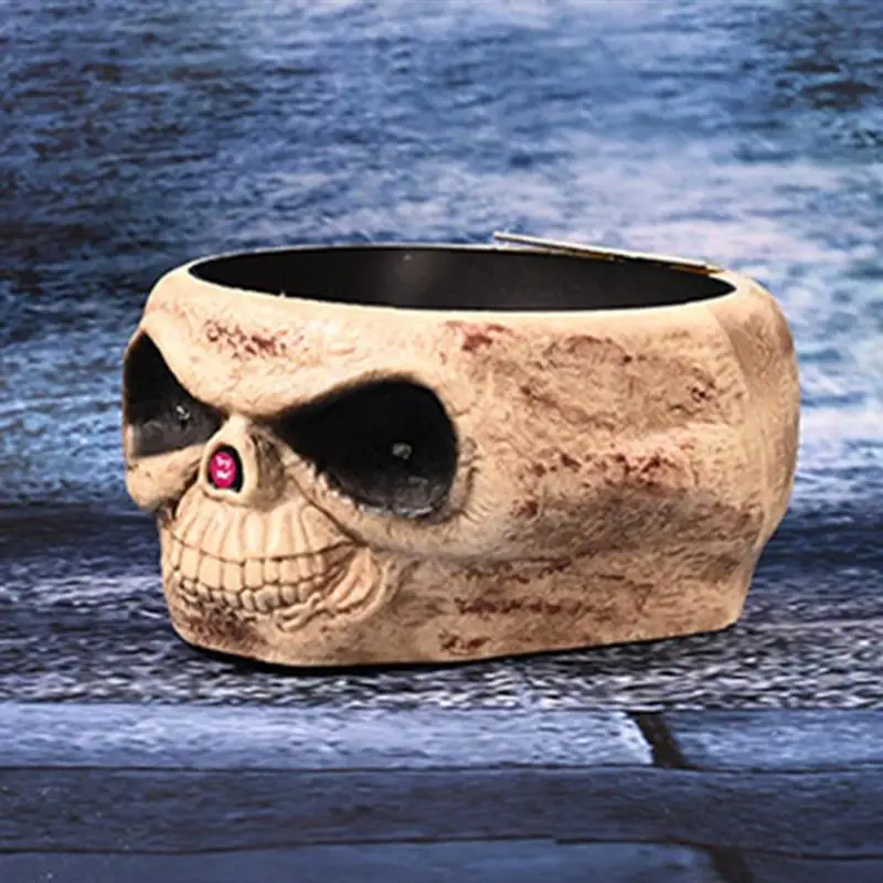 

Plastic Skeleton Hand Candy Bowl with Lights Skeleton Candy Dishes Electric Luminous Ornaments Halloween Decoration