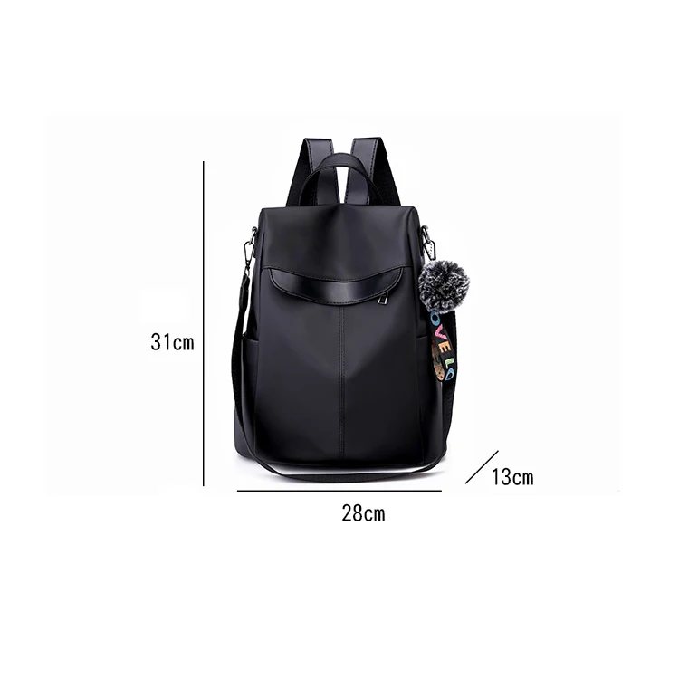 

Waterproof school student backpack girl Oxford ladies backpack black school bag fashion travel backpack street trend casual bag
