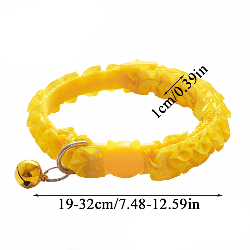 Регулируемый ошейник с пряжкой для кошки искусственный кружевной аксессуарами