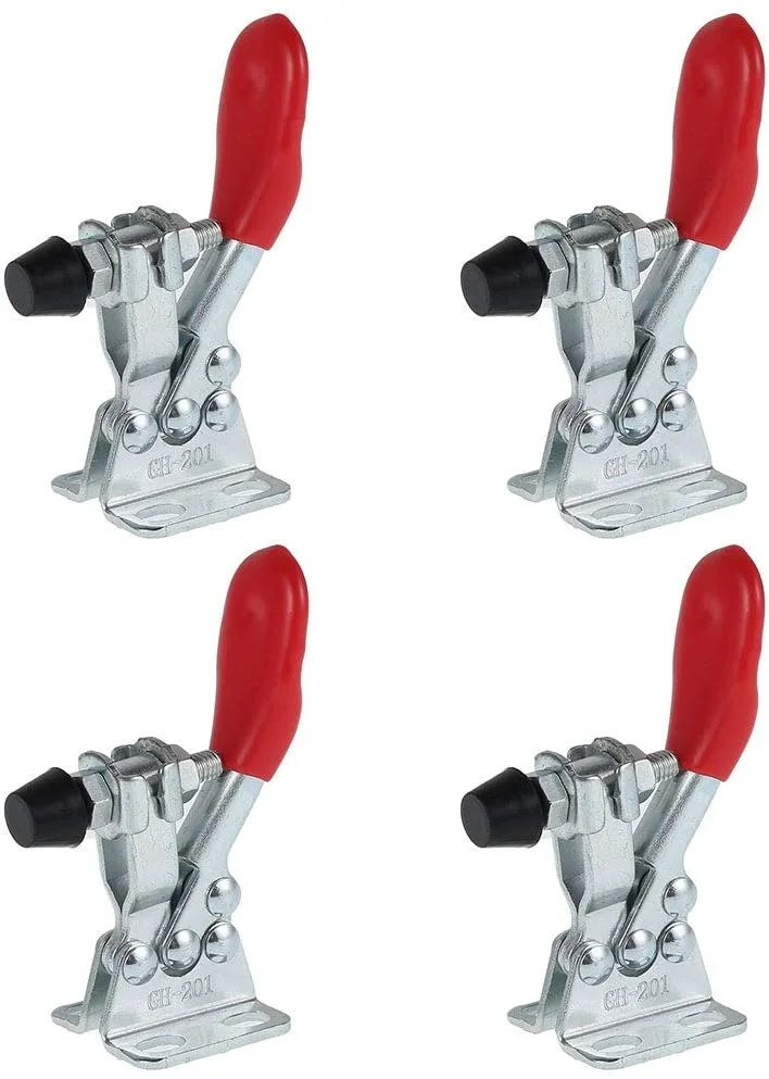 

4Pcs Hand Tool Toggle Clamp 201 60 Lbs Holding Capacity Antislip Horizontal Red Quick Release