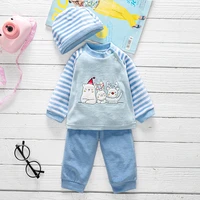 3pcs newborn baby girl clothes set cartoon rabbit pattern long sleeve t shirtcasual pantsheadband infant clothing outfits