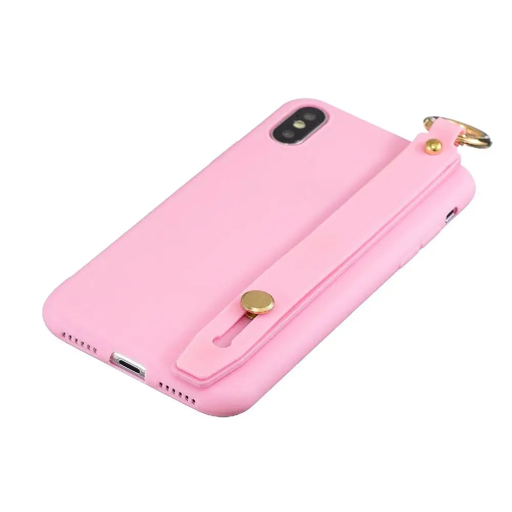 Для iPhone XS MAX простой однотонный Шикарный чехол с подставкой из матового ТПУ