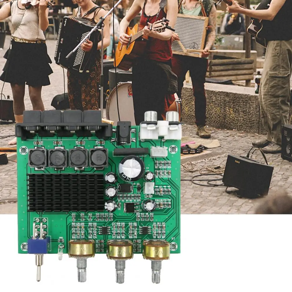 XH-M570 Мощность усилитель двухканальный стереовыход Прозрачная крышка PCB чистый