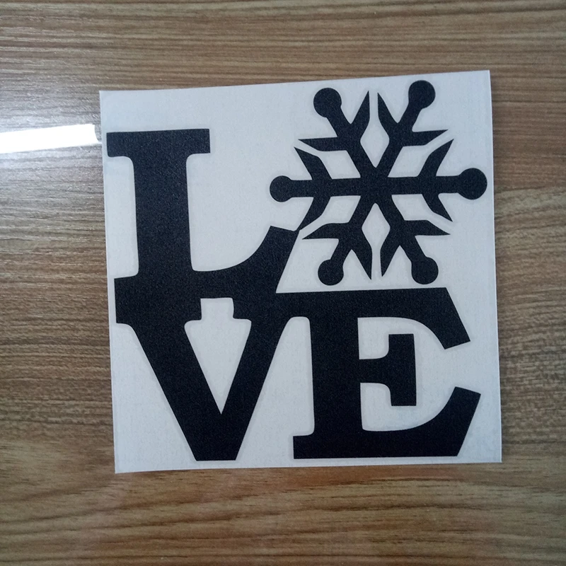 Романтическая Наклейка на окно автомобиля грузовик дверь лыжный склон сани зима