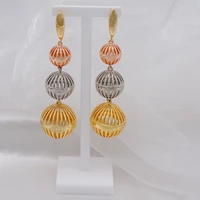 trendy jewelry statement big earrings long drop dangle earring for women ball earrings for party birthday wedding gifts