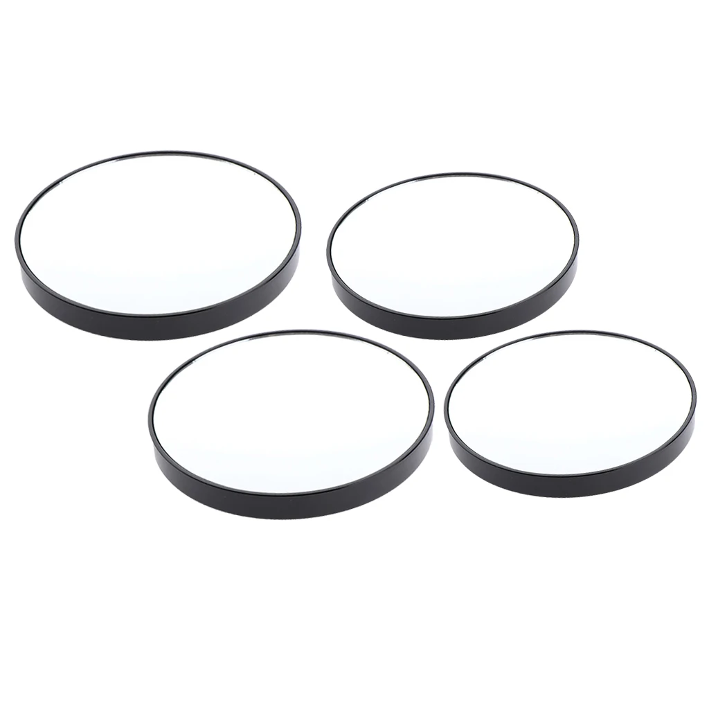 

4Pcs ABC + Glass Single-sided Cosmetic Makeup Mirror with 10x & 15x Magnification Suction Cups for Women Use