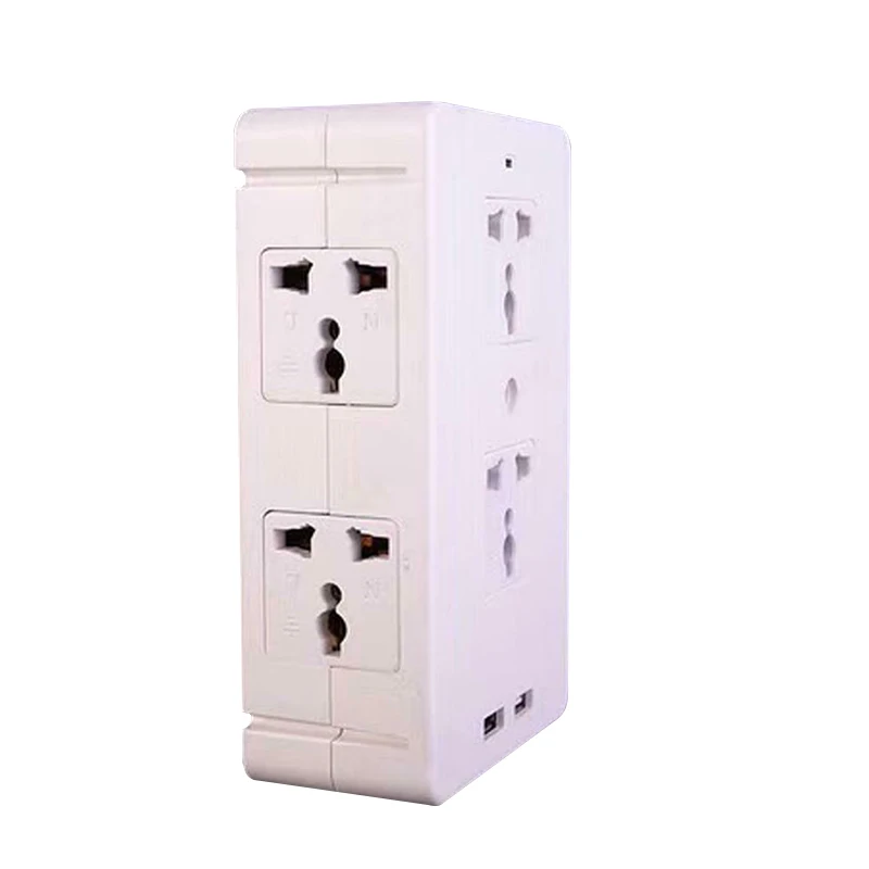New Phone Honlder Switch Socket Rack Socket Shelf 6 Electrical Outlet Extenders Surge Protector Wall Outlet 2 USB Charging Ports