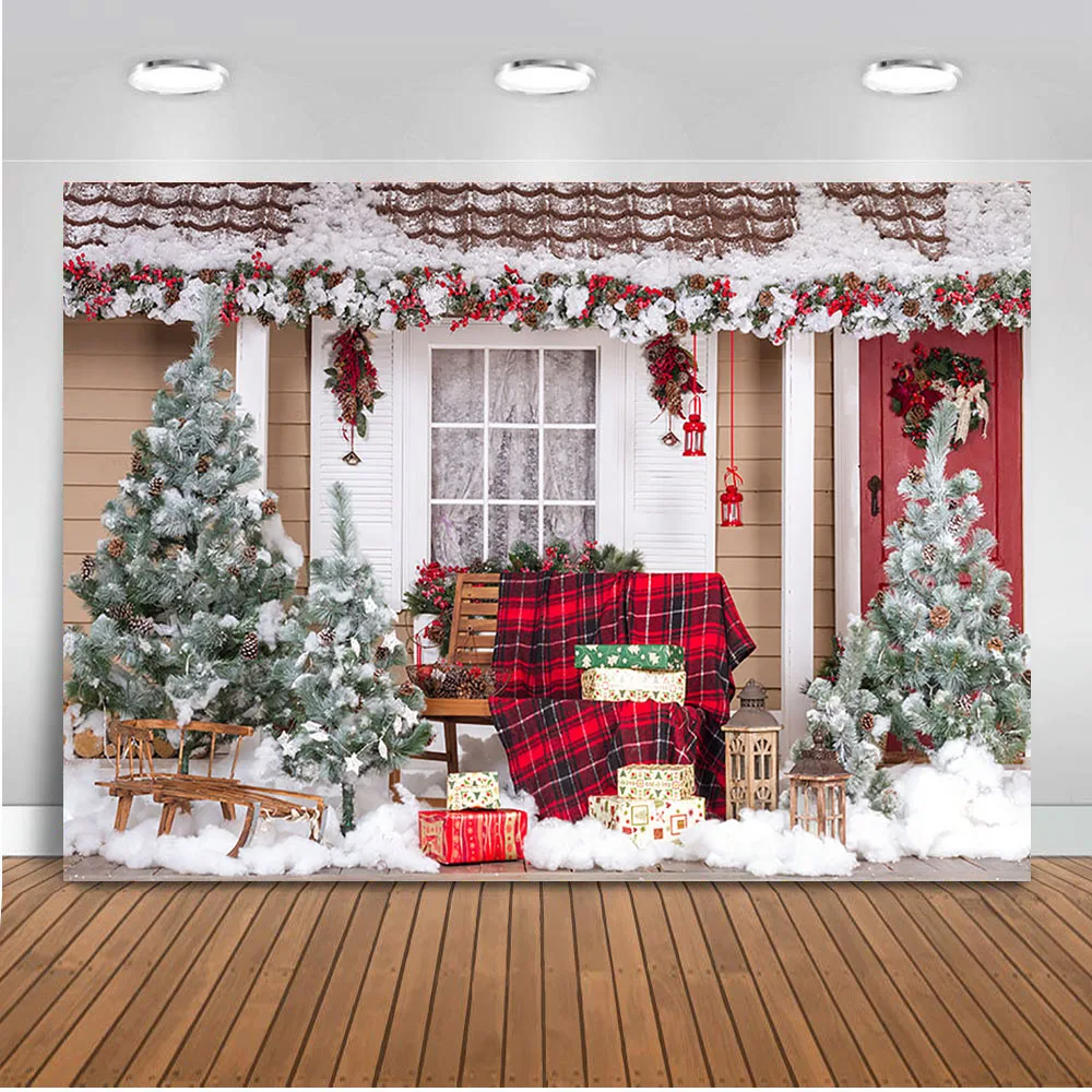 Фон для фотосъемки с рождественским принтом тканевый фон Декорации стен|Фон