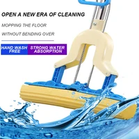 strong floor mop absorbent sponge mop stainless steel handle microfiber pad home floor cleaning tool home bathroom kitchen clean