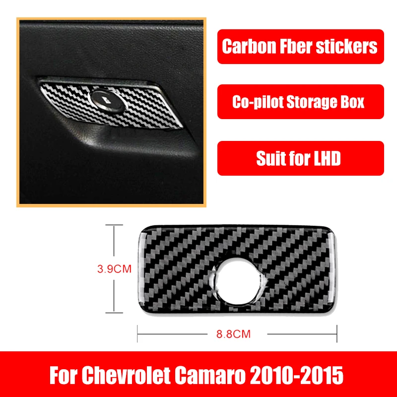 

Автомобильные аксессуары, украшение интерьера, наклейки из углеродного волокна для Chevrolet Camaro 2010-2015, контейнер для хранения Co-pilot