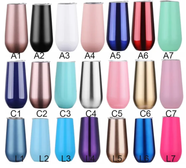 100 шт./лот 6oz/9oz Swig Tumbler Изолированный Вакуумный Термос кружка для шампанского пива