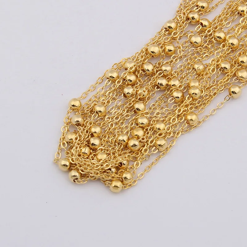 2 метра медный бисерный спутниковый кабель звенья цепи клип бусы для DIY браслет