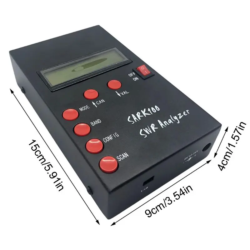 

1-60MHz HF ANT SWR Antenna Analyzer Meter Standing Wave Tester for Ham Radio Impedance Measurement