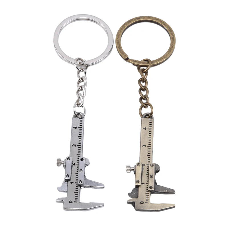 

New Fashion Car Key Mini Vernier Caliper Keychain Car Turbo Key Chain Wholesale