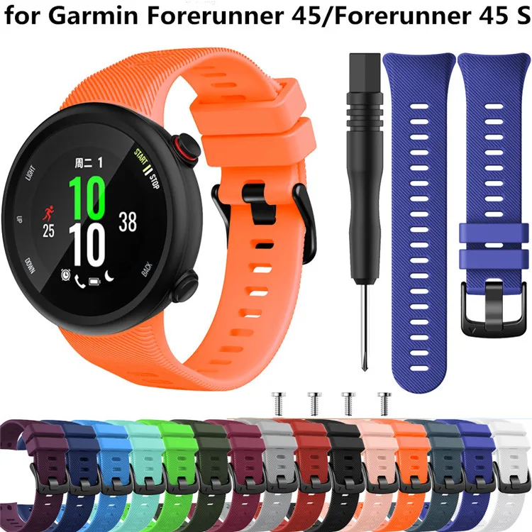 Сменный силиконовый ремешок для наручных часов Garmin Forerunner 45 S|Смарт-аксессуары| |