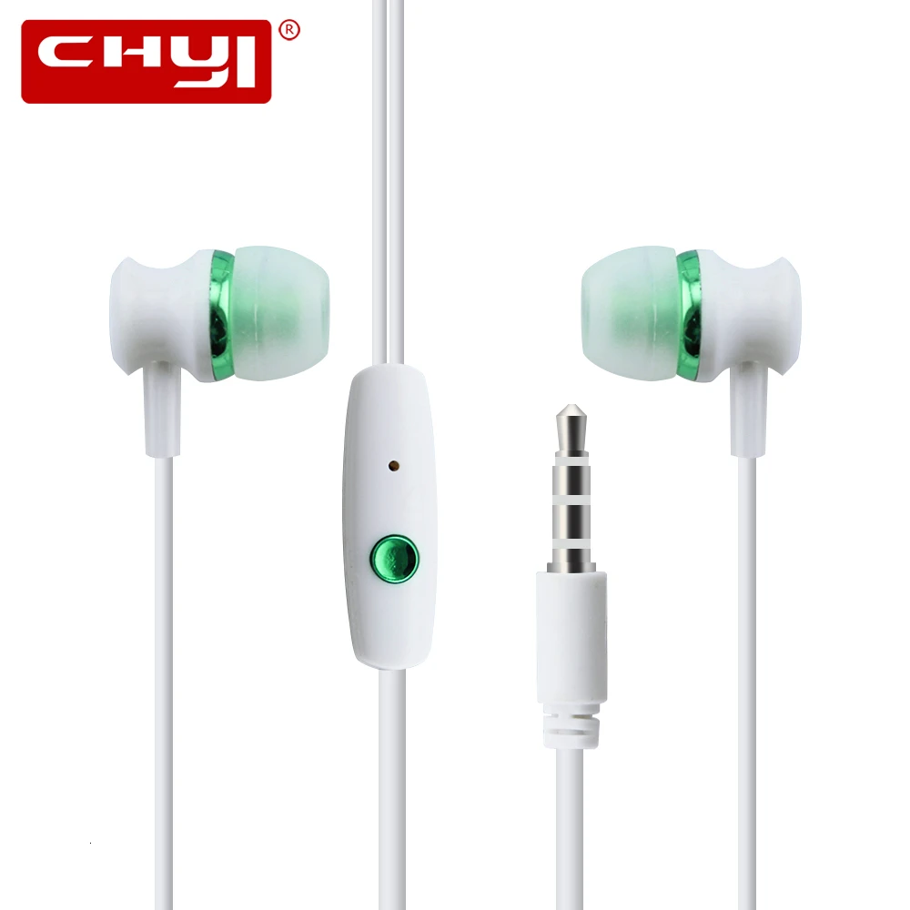 Наушники-вкладыши CHYI проводные 3 5 мм для прослушивания музыки MP3/4 с микрофоном