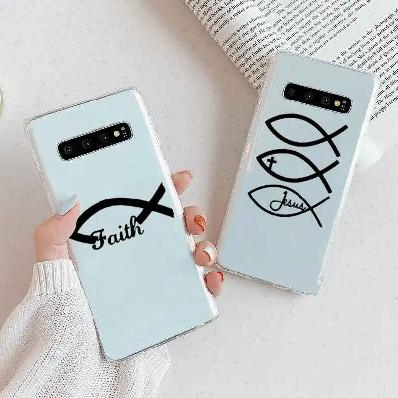 

Faith Christian Religious Jesus Phone Case Transparent For Samsung A51 A50 A71 A70 A81 M60S Note S21 S 20 10 9 8 11 E Plus Ultra