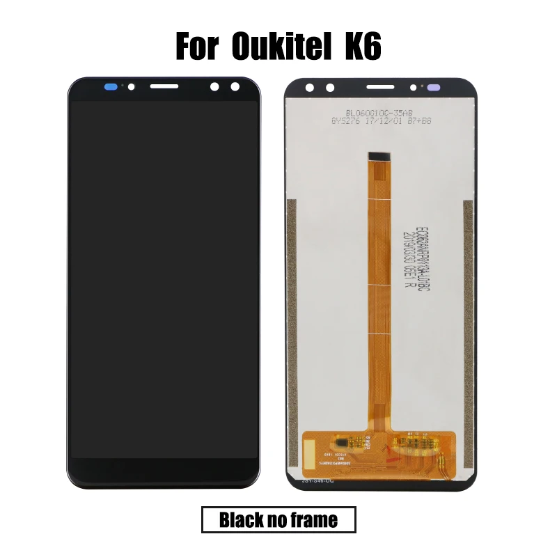 BingYeNing 6 0 &quotдля Oukitel K6 ЖК-дисплей и сенсорный экран дигитайзер с рамкой дисплей