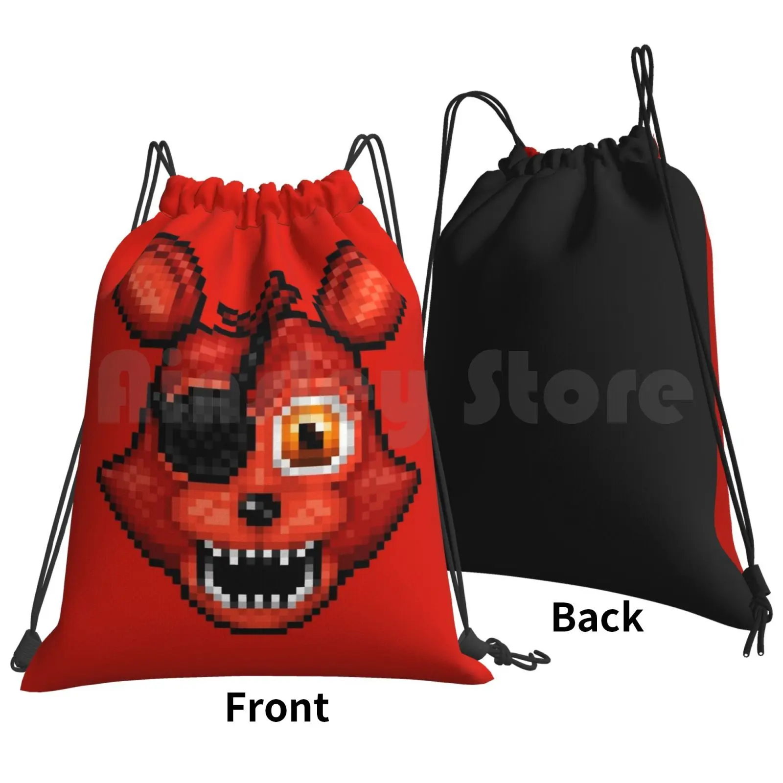 Приключения Foxy-Fnaf World-Pixel Art рюкзак сумка с Кулиской Спортивная Сумка