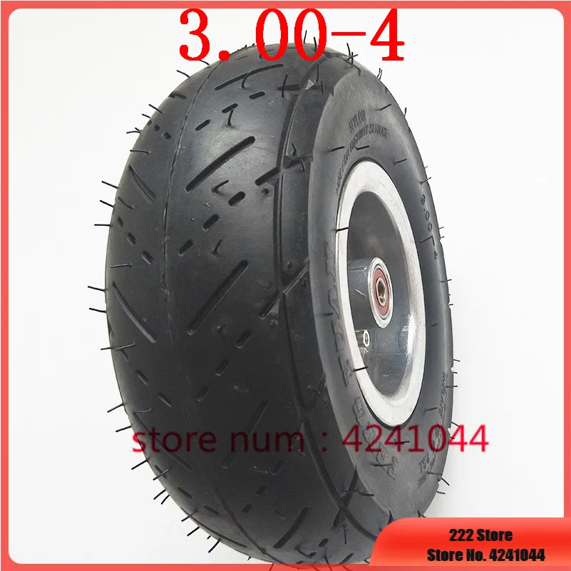 

3.00-4 tire wheel 10 inch tyre and inner tube +4 inch alloy rims hub for electric scooter Gas scooter bike motorcycle