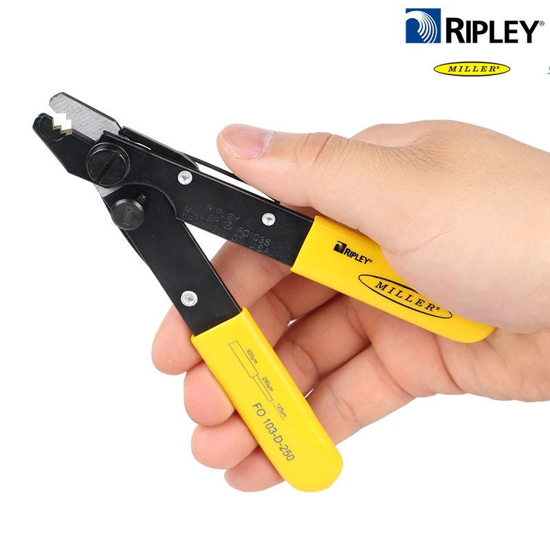 Original imported Miller Fiber Optic Stripper FO103-D-250 double port fiber loose tube stripping pliers 80675 900μm 250μm 125μm