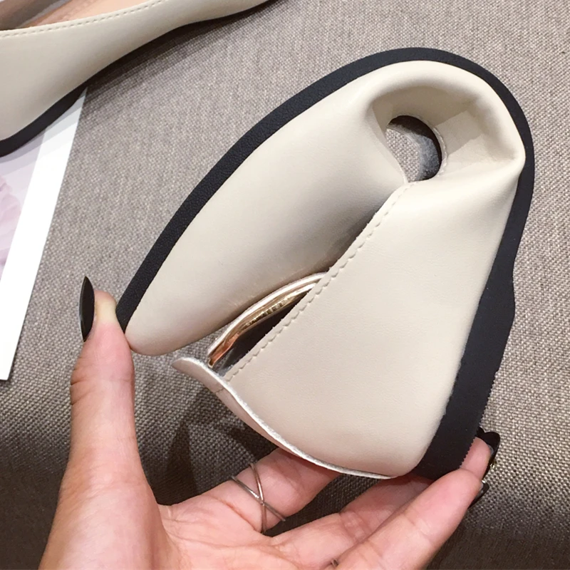 

HOVINGEBallet flats Zapatos De Mujer Zapatos Mujer 2020 PU Loafers Women flats Basic Solid Casual Slip-on Rubber Round Toe