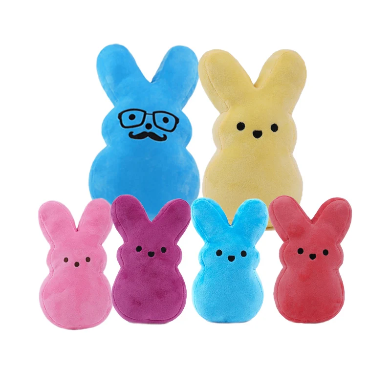 

10cm 20cm 50cm Colorful Peeps Plush Bunny Rabbit Easter Toy Stuffed Animal Doll for Kids Children Soft Pillow Gifts Girl Toy