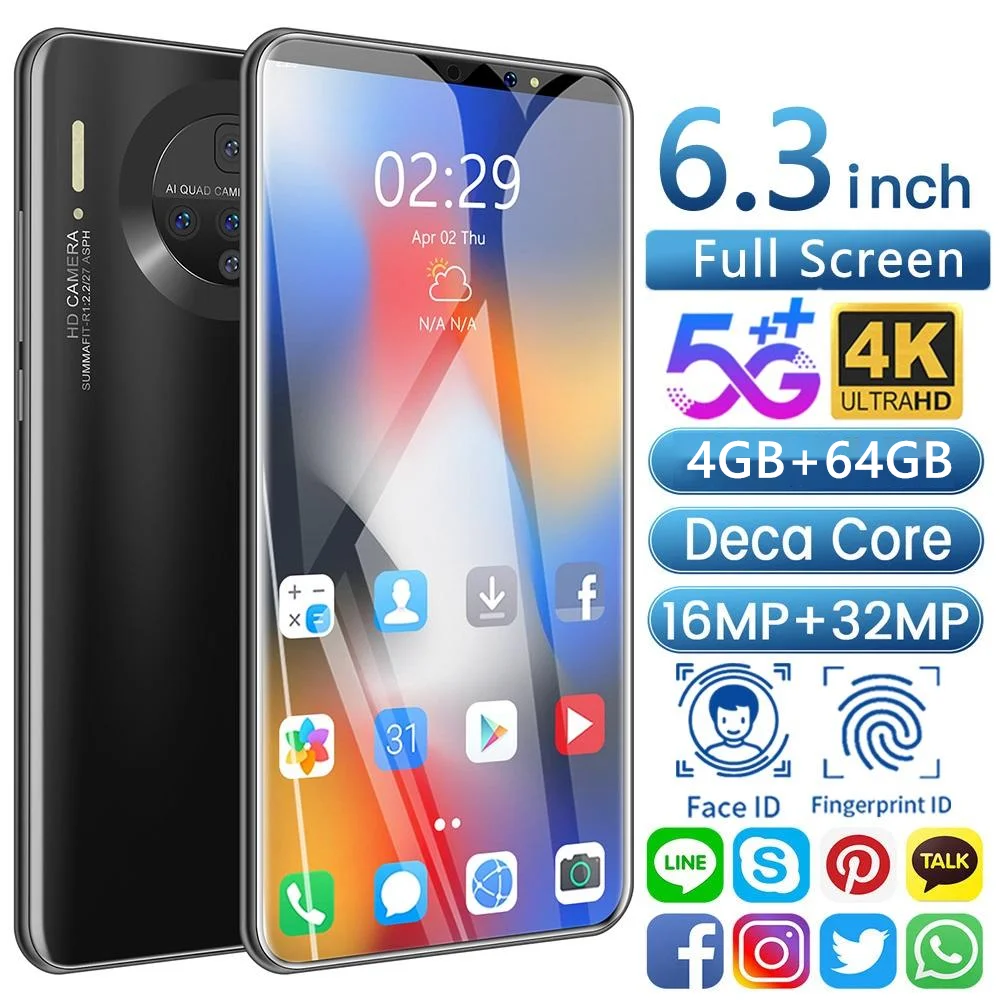 

Global Mate 48 mobile phone, large-inch curved display mobile, 10.0 Android, ultra-sensitive detection, high-definition screen D