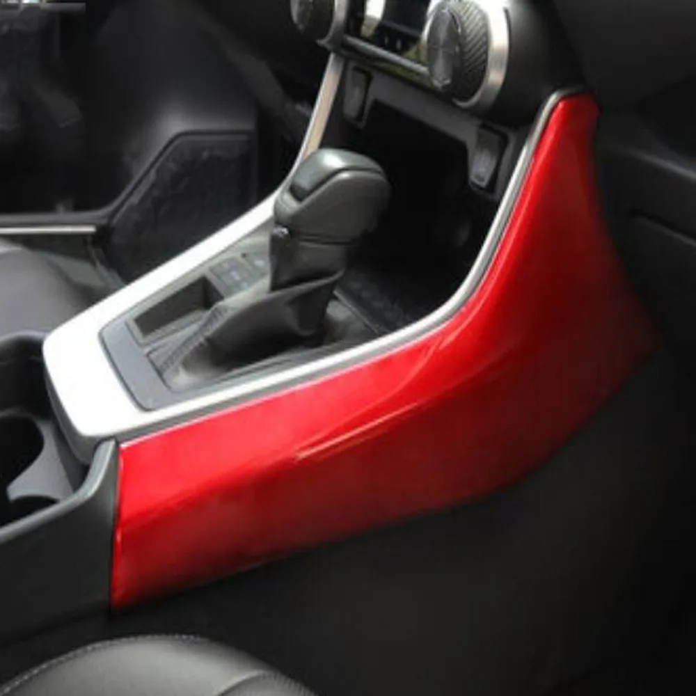 For Toyota RAV4 2019 2020 Carbon Fiber Trim Gear Shift Control strip Trim Sticker Car Styling Interior Accessories