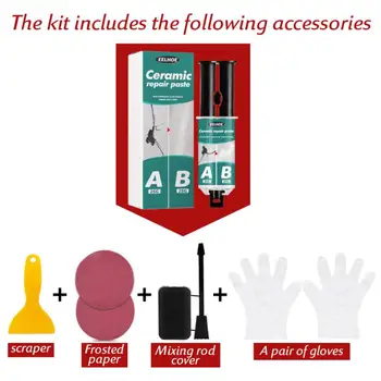 AB Tile Repair Agent Paste Floor Toilet Bathroom Sink Tile Repair for Fiberglass Porcelain Ceramic Fix Crack Repair Glue Set
