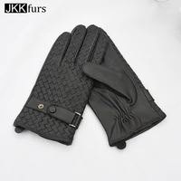 mens fashion leather glove high quality genuine sheepskin gloves autumn winter driving mittens sl2002