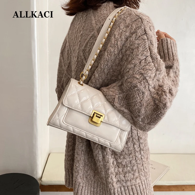 

2021 Fashion PU Leather Crossbody Bag for Women Sac A Main Female Chain Shoulder Bag Female Handbags and Purses with Handle 50