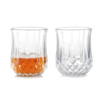 set of 2pcs heavy base machine made shot glasses lead free glass liquor whiskey glasses for vodka spirit drinks 200ml