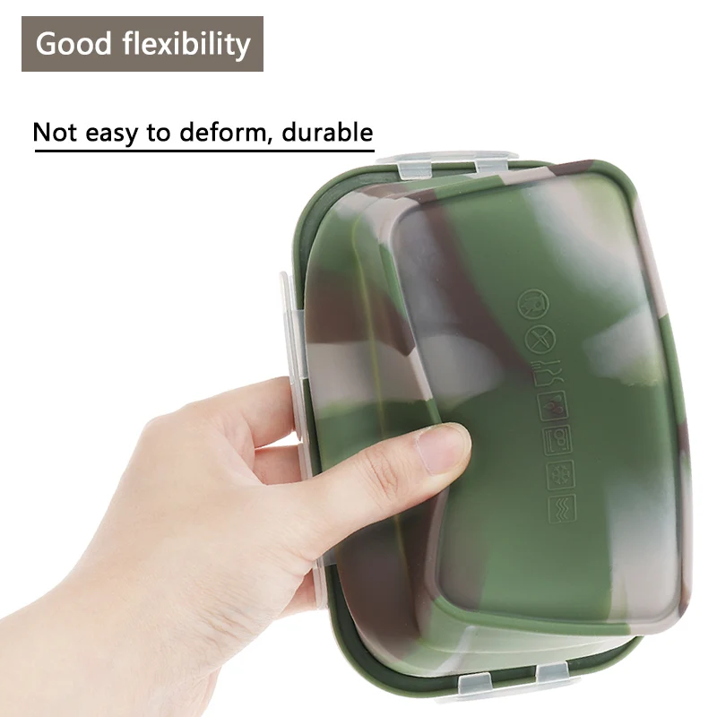 800 мл камуфляжная цветная портативная прямоугольная силиконовая Масштабируемая