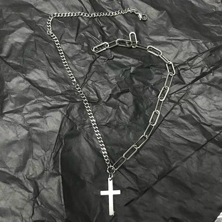 

2021 Fashion Multilayer Hip Hop Long Chain Necklace For Women and Men Fine Jewelry Gifts Key Cross Pendant Necklace Accessories