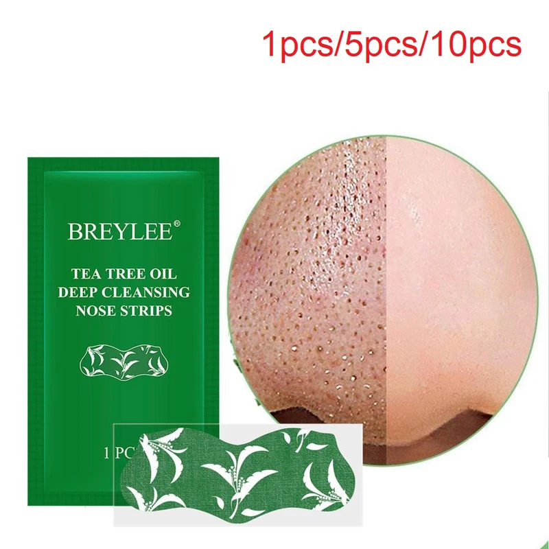 

1/5/10pcs Tea Tree Oil Essence Cleansing NosePore Strip Remove Oil Black Head Pimple Patch