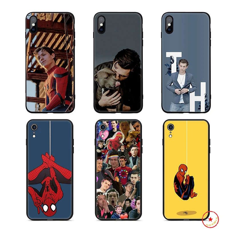 Том Холланд Человек-паук Мягкий силиконовый чехол для телефона iPhone 11 Pro Xs Max X или 10