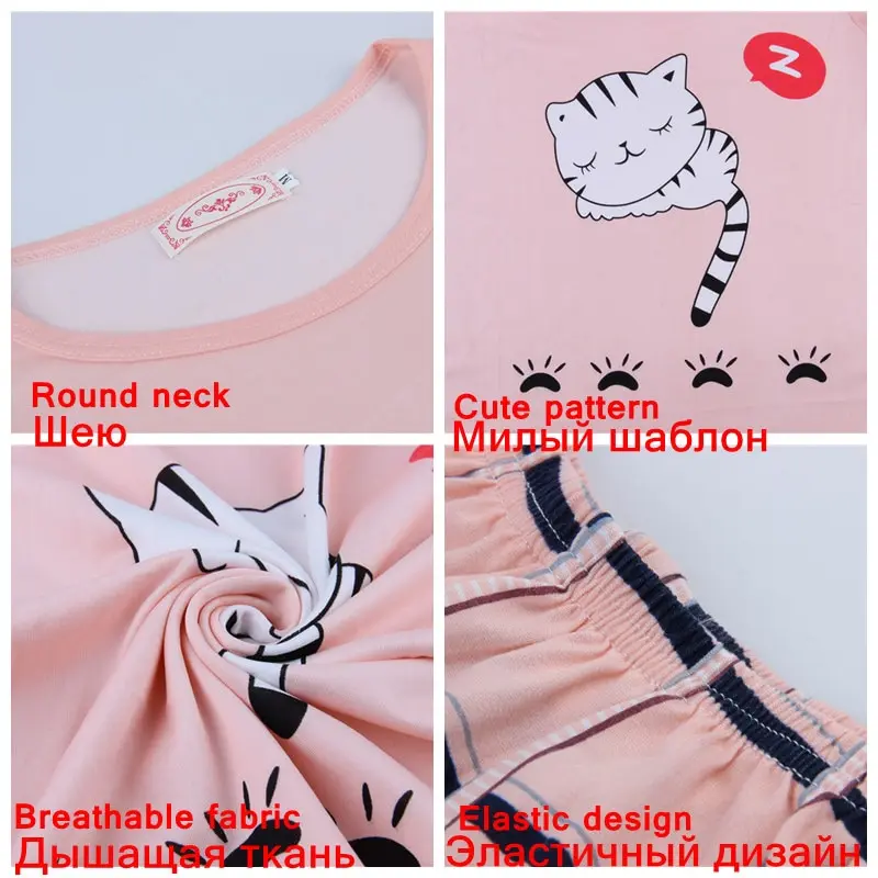 Женский пижамный комплект пижама mujer весна-осень новинка мультяшный принт