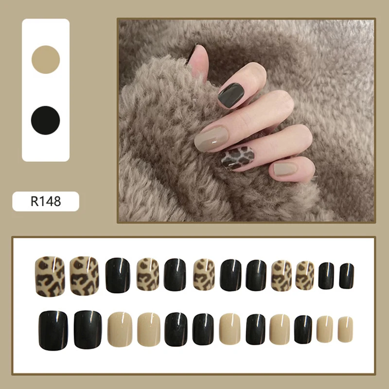 

24/Pcs Leopard Sexy Animals Stickers for Nails Letter Designs Water Tattoo Foil Nail Art Decals Gel Polish Slider TLSM
