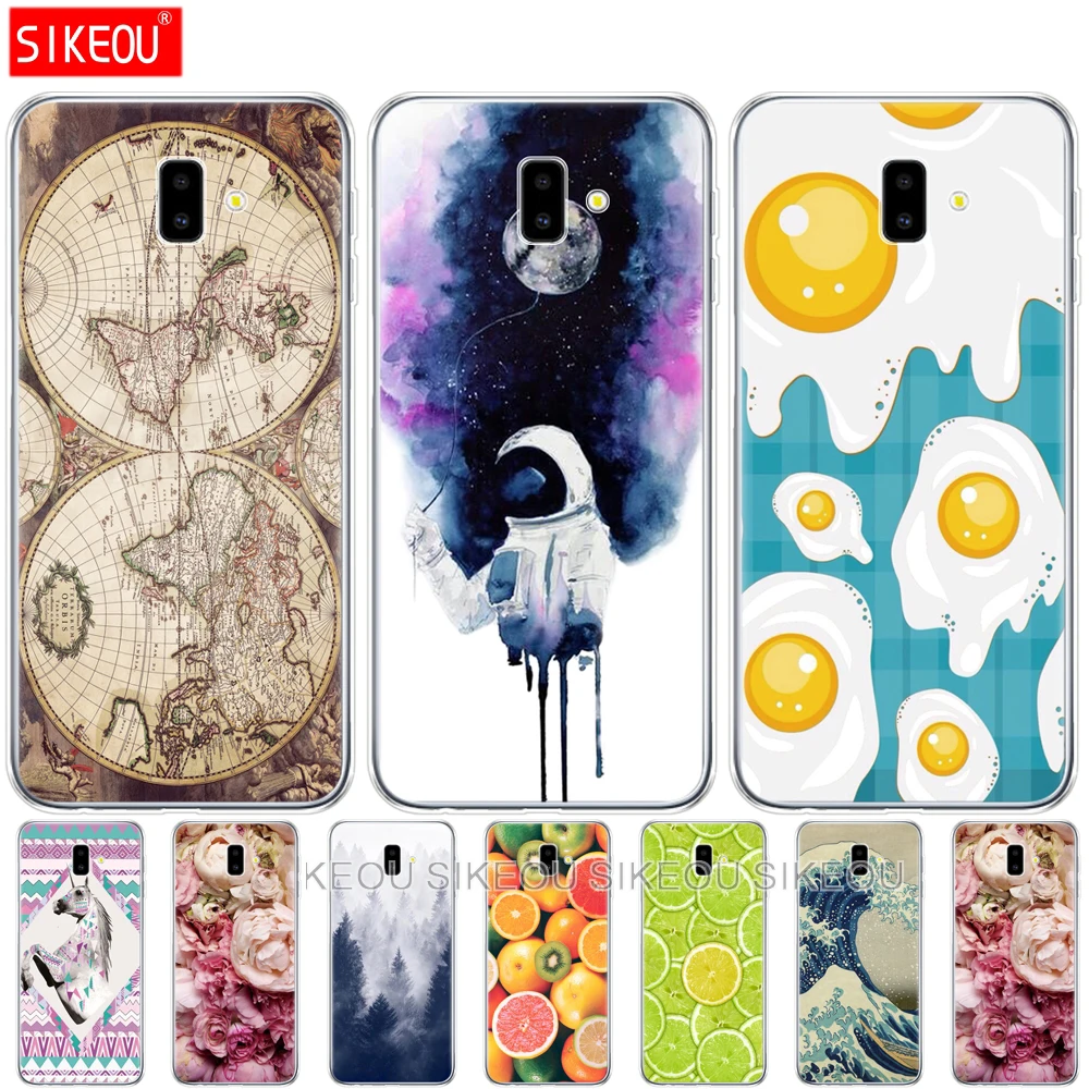 silicone case For Samsung J6 Plus Cases Soft TPU Cover Galaxy J6Plus 2018 J6+ J 6 J610 J610F Phone Capas | Мобильные телефоны и