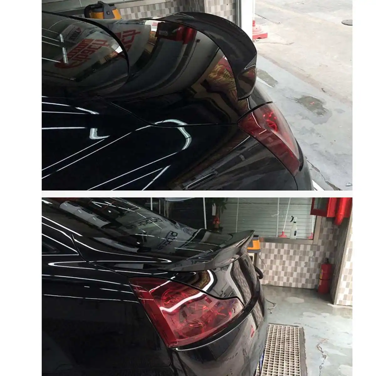 Автомобильный задний спойлер из углеродного волокна для заднего крыла подходит