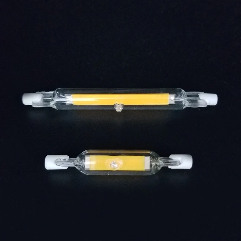 R7S LED 118 мм 78 диммируемая COB лампа стеклянная трубка 5 Вт 10 замена галогенная свет AC