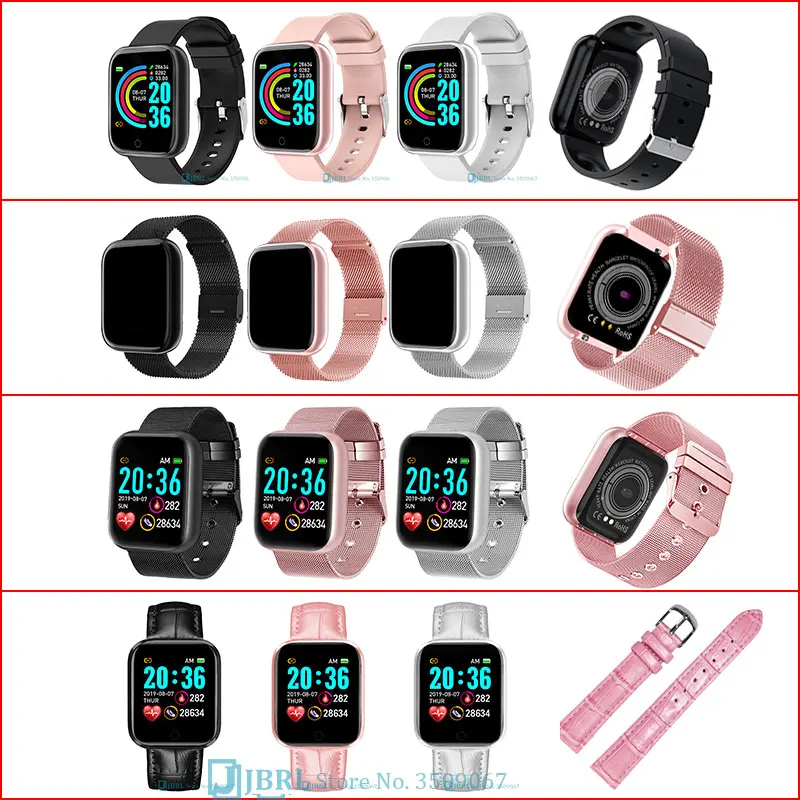 

Square Smart Watch Women Men Smartwatch Electronics Smart Clock For Android IOS Fitness Tracker Fashion Bluetooth Smart-watch