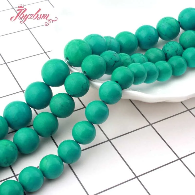 4 6 8 10 12 16mm Round Beads Ball Blue Turquoises Natural Stone For DIY Necklace Bracelets Jewelry Making 15&quotFree Shipping | Украшения