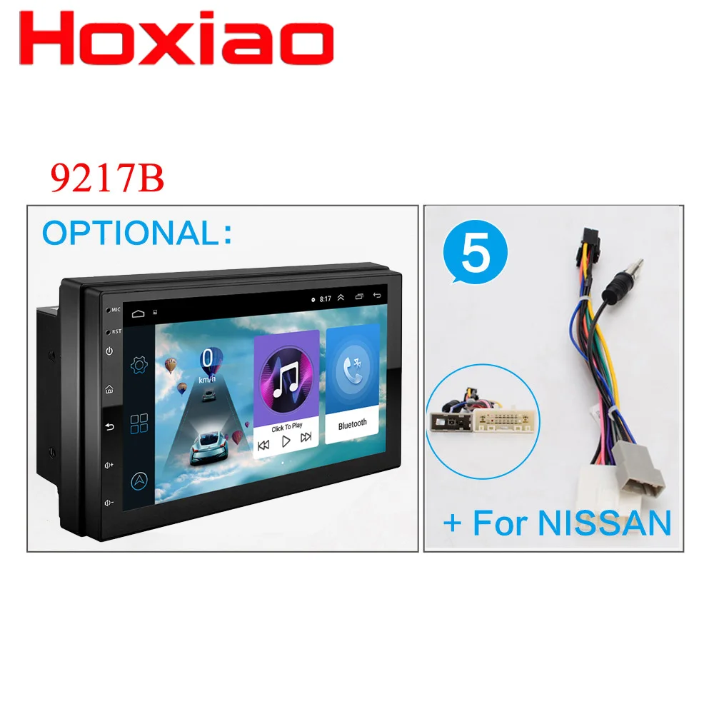 Оранжевый Hoxiao 2 DIN 7 дюймов Android 8,1 сенсорный экран автомобильный мультимедийный плеер Bluetooth gps WiFi навигатор FM радио плеер автомобильная камера - Цвет: Оранжевый