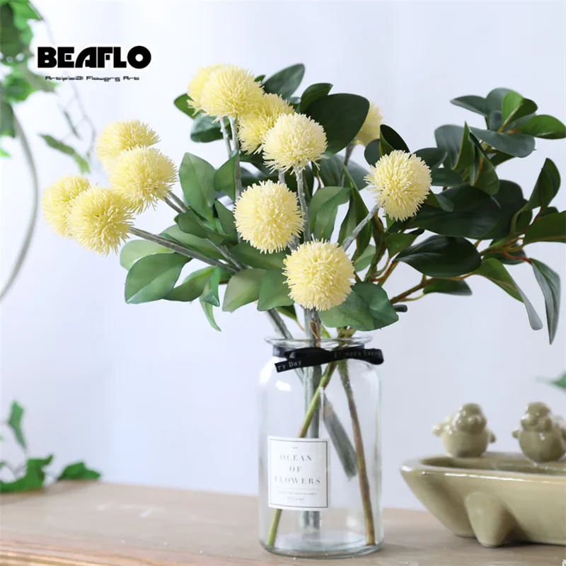 1 Bouquet 6 heads Artificial Flowers Fake Silk flores Balls Wedding Flower DIY Home Garden Decoration fake plants Accessories | Дом и сад